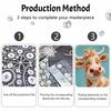 Pearl painting kit DIY cute cow portrait home decoration painting