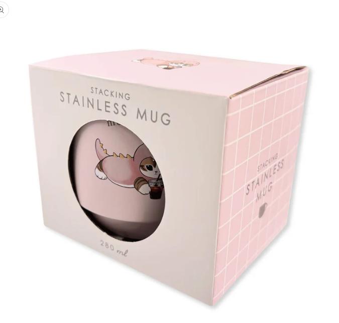 Mofusand Stackable Lid Stainless Steel Mug ( Monster Nyan ) Japan NEW