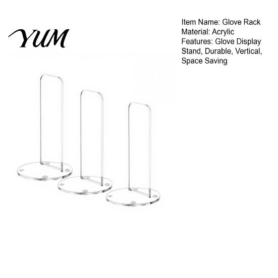 Clear Acrylic Glove Support Boxing Display Stand, Non-slip Base Holder, Home Gym Storage Vertical Rack for Training Sports Gloves MMA Organizer Stand
