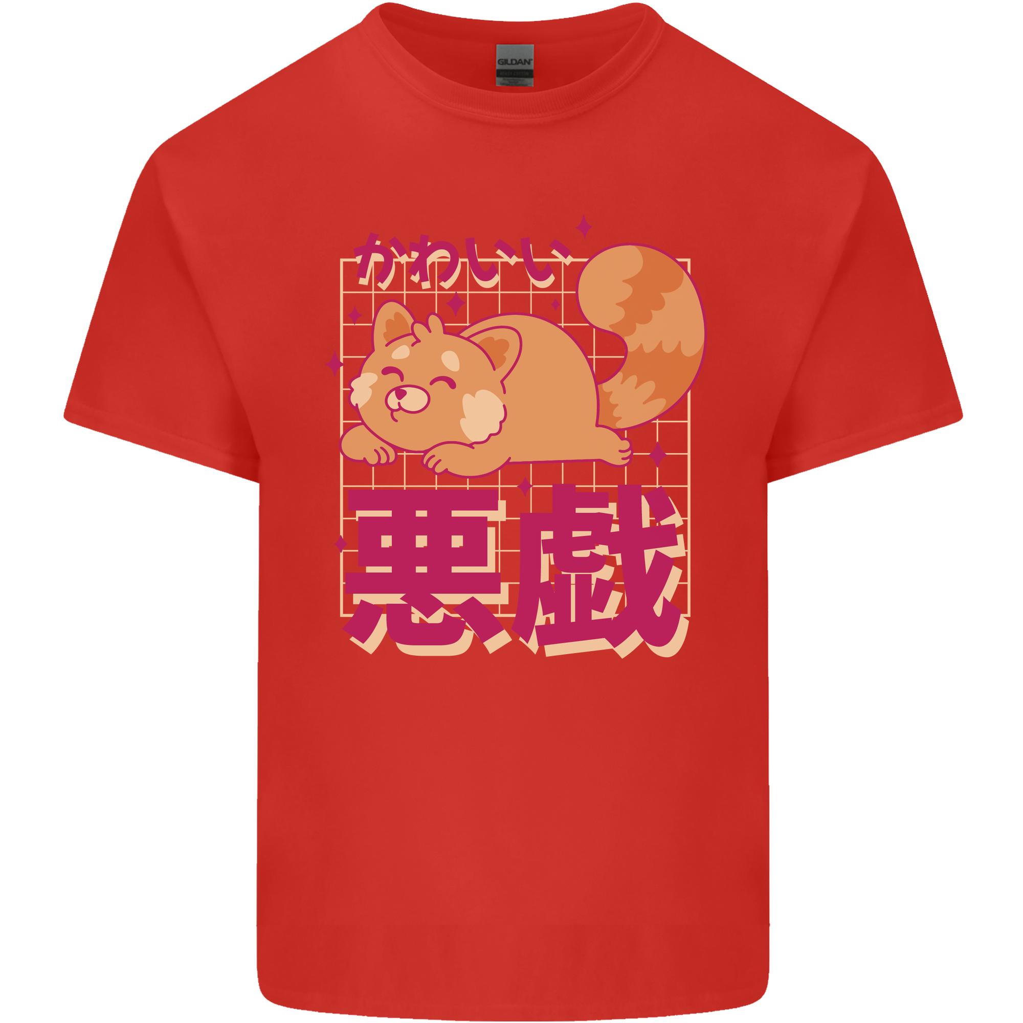 Kawaii Red Panda Japanese Cute Unisexs Light Cotton TShirt S