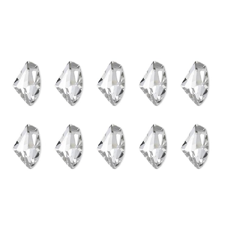 10x Irregular Shape Nail Charms Nail Rhinestones Clear Nail Crystal Gems Charms