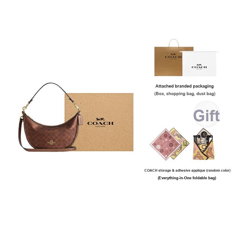 Coach Aria 26 Silver Accessories Pearl Print Faux Leather And Cowhide Medium Shoulder Bag Women Shoulder Bag Copper CCL27-IMYGQ