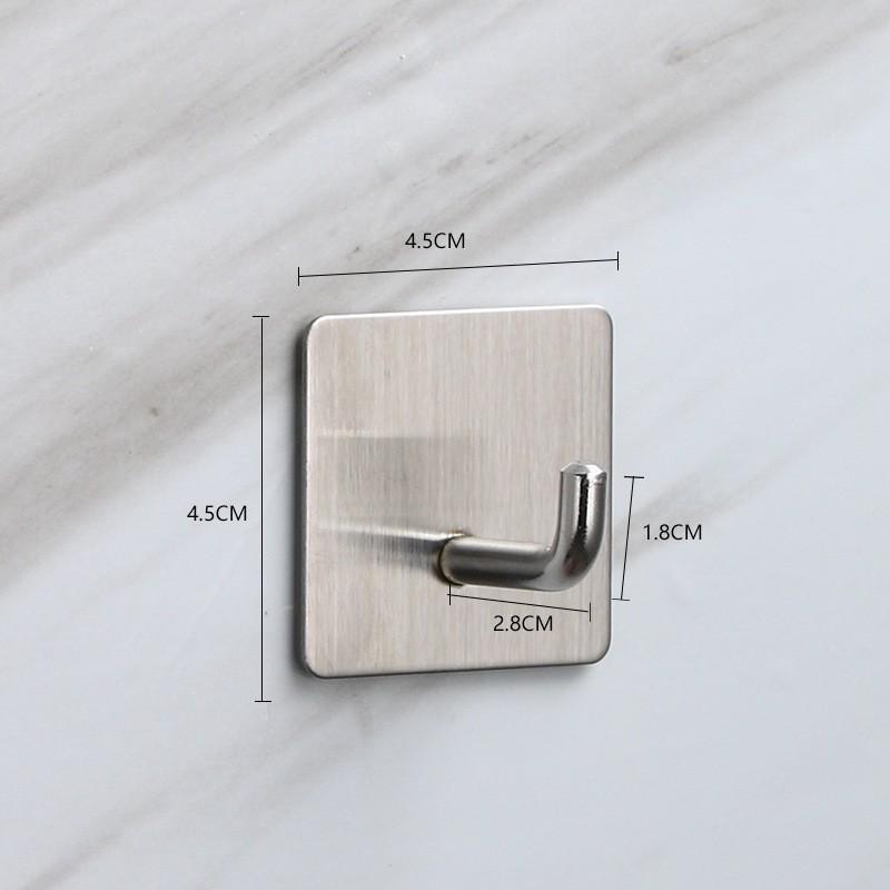 

Nail-Free Stainless Steel Adhesive Hook for Bathroom and Kitchen Walls
