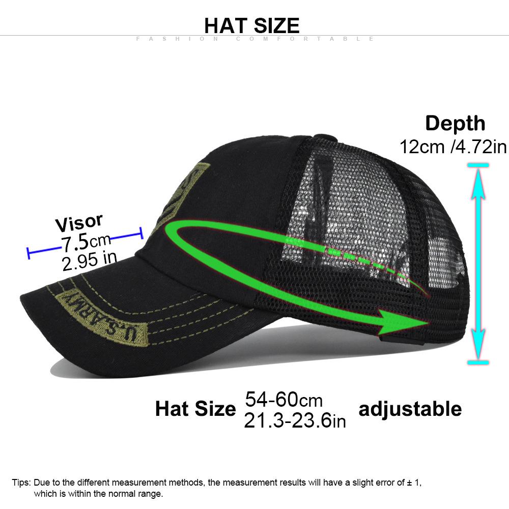 Summer Fashion Mesh Baseball Cap For Men High Quality Adjustable Breathable Cotton Streetwear Outdoor Sports Sun Visor Hat