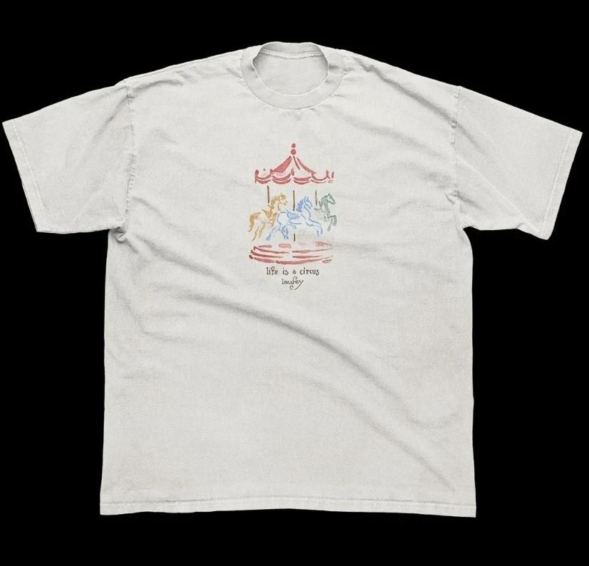 Laufey A Matter of Time Tour 2025 Carousel Tshirt white SN206 Unisex T-Shirt XL
