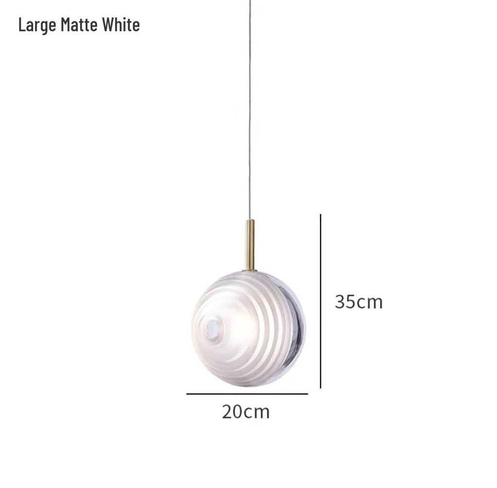 Postmodern Minimalist Striped Glass Pendant Light for Living Room, Cafe, Bedroom, Staircase, and Exhibition Hall