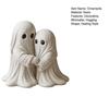 Yousheng Halloween Hugging Ghost Statue, Resin Ghost Table Ornament, Cute Healing Ghost Statue Desktop Decoration, Healing Ghost Sculpture Art
