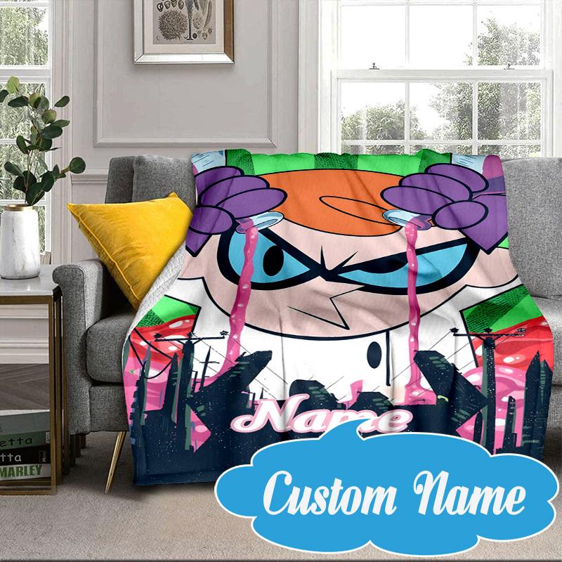Custom Name Friendship Adventures OddParents Blanket bed sofa Blanket Flannel Blanket for Camping, Hiking, Picnic Essentials,gift for Fan family