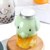 1Pc 350/500ML Cute Elephant Plastic Bottle Clear Milk Tea Bottle Water Bottle Portable Coffee Drinking Cup Drink Bottle
