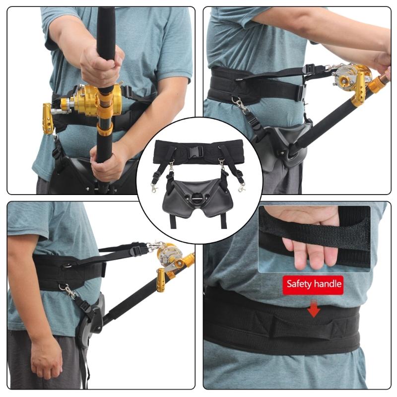 Fighting Belt Fishing Belt Rod Holder Rod Support Holder Fishing Rod Holder Waist Belt Set Fish Rod Belt Fishing Tackle
