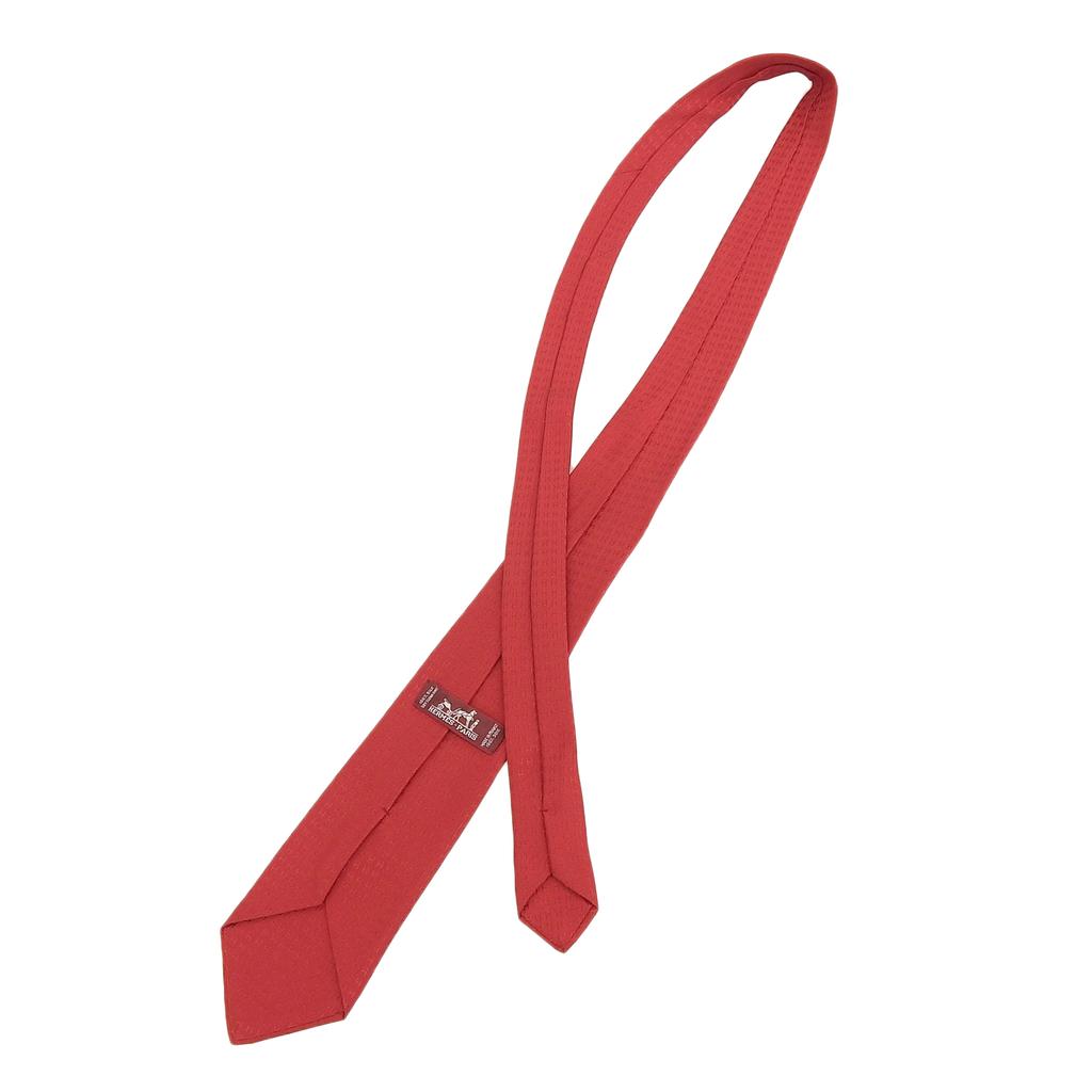 Excellent HERMES Tie Cravate H Motif Silk Mens 038189T Used