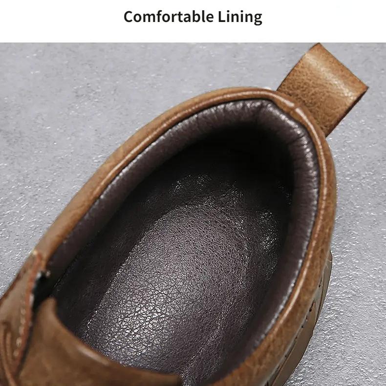 Håndlagde skinnsko for menn, stor størrelse 39-46