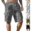 Men's Cotton Linen Casual Cargo Shorts Men's Fashion Work Shorts