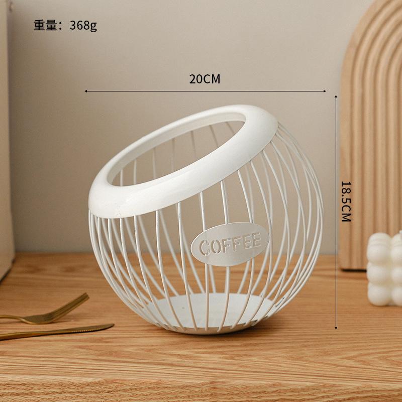 

Корзина для фруктов из железа, корзина для хранения кофейных капсул, украшение рабочего стола, чайный столик, закуски, сухофрукты, место для хранения конфет