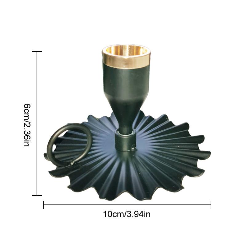 1PC Candle Stand Black Iron Home Decoration Metal Pillar Candleholder Candle Holder Desktop Cast Decor Taper Candlestick Wedding
