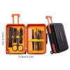 8/12 Stück Nagelknipser-Set Kleines Gepäckbox-Design Edelstahl-Knipser Nagelfeile Schere Maniküre-Werkzeuge für Reisen