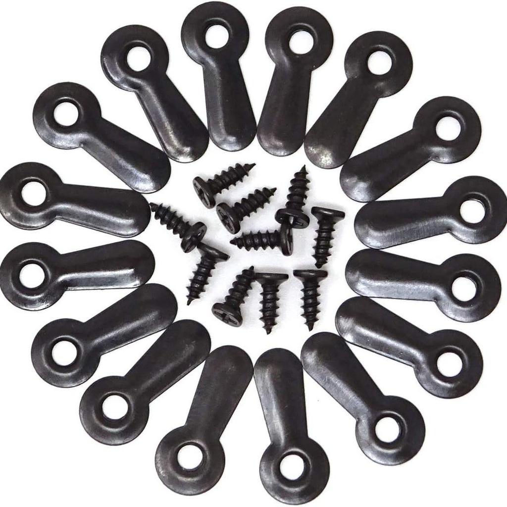 300 Picture Turn Button Fasteners Photo Frame Hardware And 300 Screws For Craft, Hanging, Drawing, Black