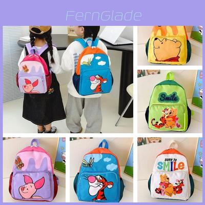 Cute Cartoon Pattern Nylon Kindergarten Backpack For Boys And Girls Lightweight And Durable With Dual Shoulder Straps Perfect For School And Travel