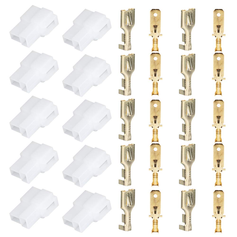 Car Wire Connector, T Type 2 Pin Power Plug Male and Female Socket and