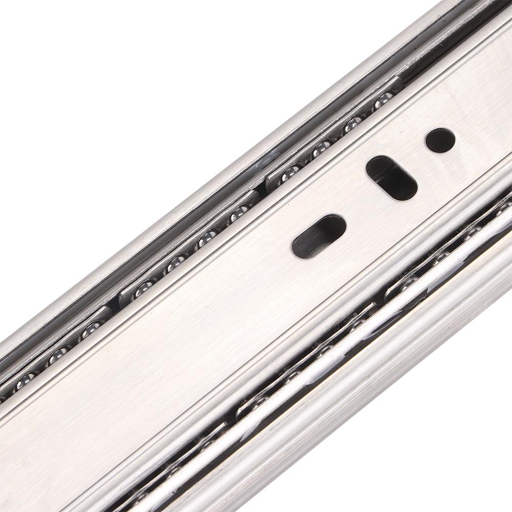 12 -18 Stainless Steel Drawer Slide Rail 3 Section Glide Device Furniture(12 undamped)