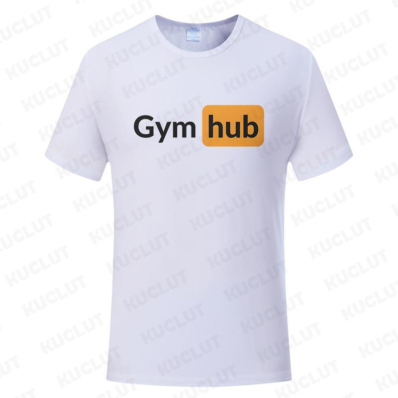 Gym Hub Print Men's T-Shirt Oversize Funny Graphic Tees for Men Summer Tops T Shirt for Men Clothing Fashion T Shirt Casual Tee