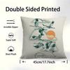 Sage Green Cranes Cushion Cover Pillowcase Upholstery Sofa Throw Pillow Home Decor Pillowcas