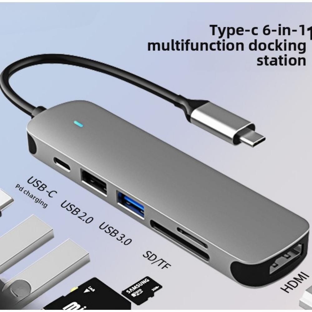 8 In 1 Type C Docking Station for Laptop USB C Hub with HDMI USB Ports Multi Function Adapter for Phone PC MacBook