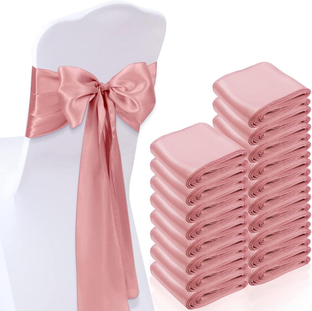 Wholesale 10/50pcs Satin Bow Sashes Wedding Chair Decor 17x275cm Ribbon Butterfly Tie Band For Christmas Birthday Party Sashes