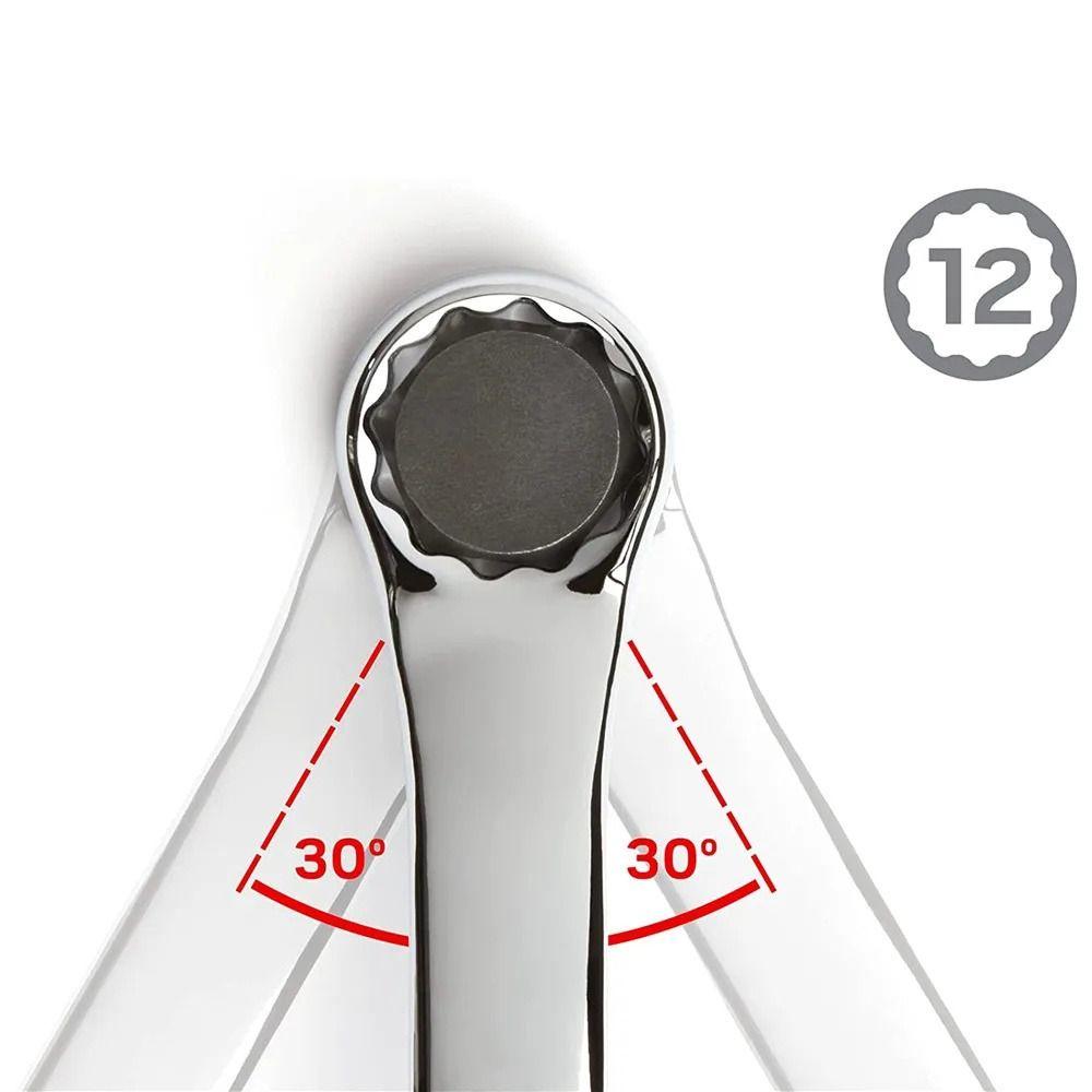 45-Degree Offset Ring Spanner Metric Box Wrench Double Box End Wrench  Fastening Repairing Tools