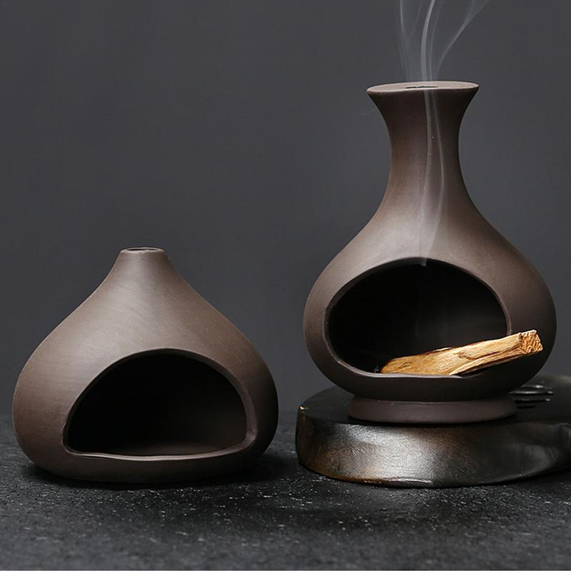 Handmade Ceramics Palo Santo Holder Sages Stick Dish Smudge Bowl Cone Incense Burner Chimenea Yoga Meditation Zen Decoration
