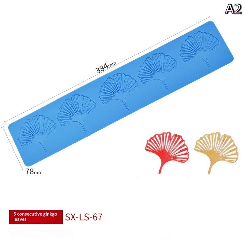 Reusable Silicone Mold for Fondant with Flower Leaf Patterns for Cake Lace Mat DIY Craft Decoration Tool