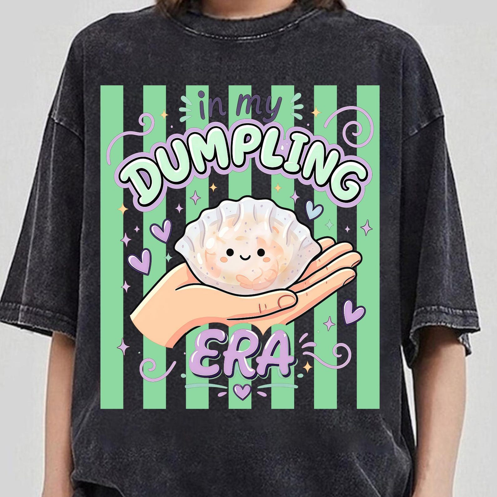 In My Dumpling Era Shirt, Hey Dumpling Shirt, Striped Dumpling Shirt, Dim Sum Shirt, Cute Dim Sum Asian Foodie Tee, Chinese Soup Dumpling S