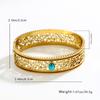 Inlaid turquoise decorative hollow design bracelet Exquisite retro style Ms. fashion bracelet Suitable for daily party wear