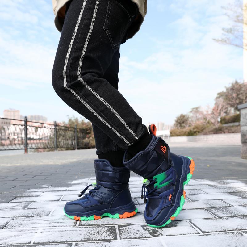 Детская зимняя противоскользящая износостойкая и мягкая теплая спортивная обувь с высоким — фото 5