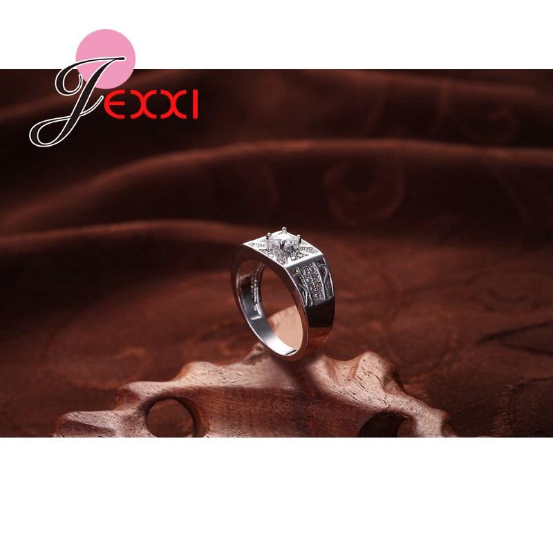 Fast Shipping Trendy New Arrival Finger Rings Classic Geometric Cut CZ Rhinestone Clear White Crystal Women Jewelry