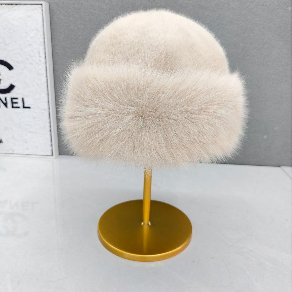 Mongolian Plush Fur Hat, 2025 Edition: Thick Winter Ear Protection, Ethnic Style, Versatile for Large Head Sizes, Fisherman Design
