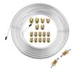Kit Linea Freno Auto da 25 Piedi 3/16 Pollici Raccordi Linee Freno Kit di Riparazione Linee Freno Per la Maggior Parte dei Veicoli Auto SUV Camion Parti Freni