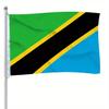 1 pièce, Drapeau de la Tanzanie, 90x150cm/3x5ft Polyester Suspendu Drapeaux Nationaux Tanzaniens Polyester avec Œillets en Laiton Bannière de Drapeau pour la Décoration Résistant à la Décoloration