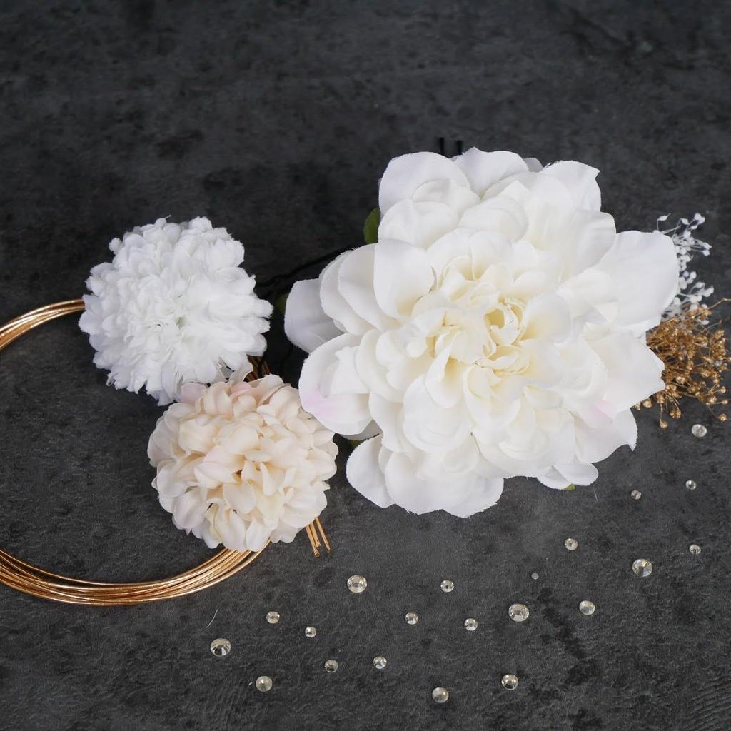 [Lomeri] Dahlia Hair Ornament - Dried Flower - for Kimono, Japanese Clothing, Yukata, Furisode, Coming-of-Age Ceremony, Wedding, Graduation,