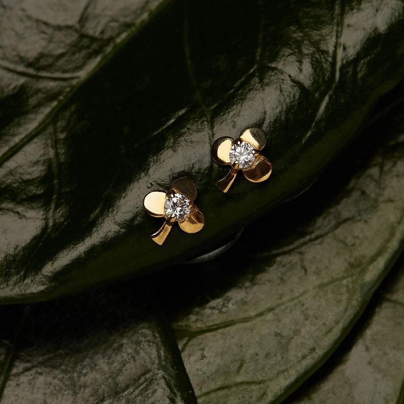 S925 Sterling Silver Plated 18k Gold Zircon Earrings Fashionable Flower Luxurious Floral Earrings for Women Gold