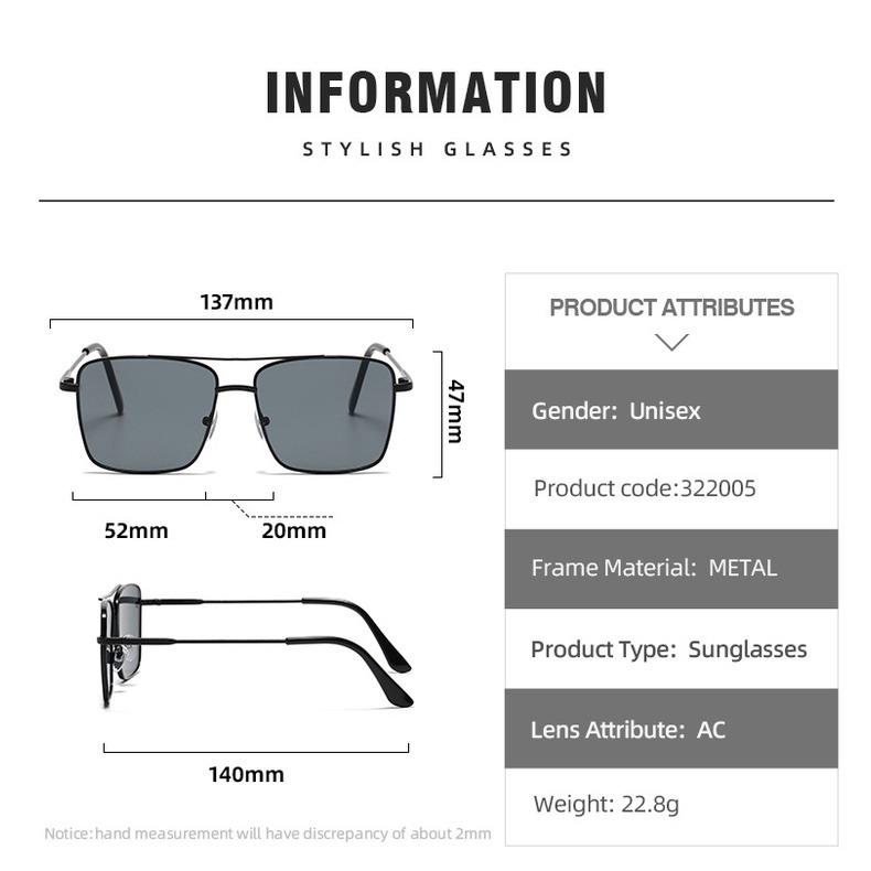 Fashion Retro Sunglasses Double Bridge Metal Sunglasses Ins Personality Irregular Net Red Sunglasses