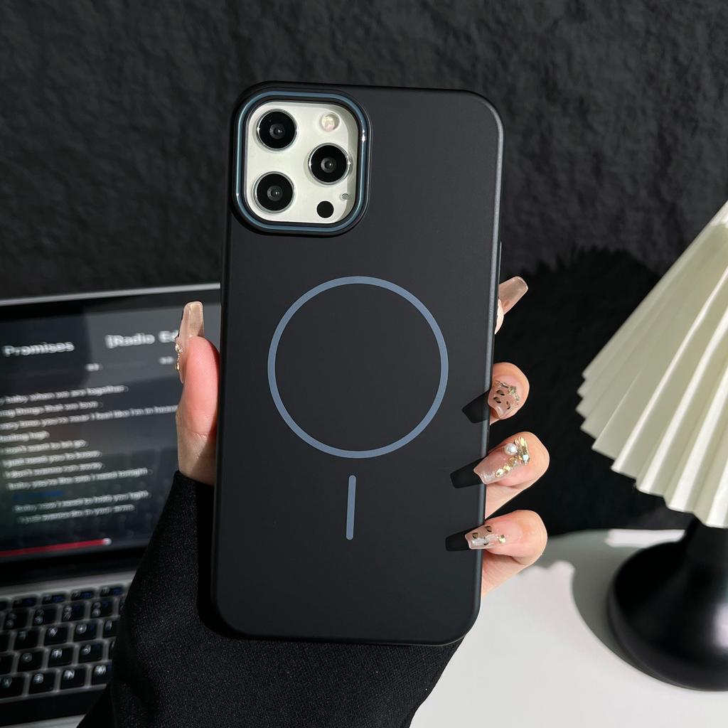 Für IPhone 16 Promax Weiche Magnetische Handyhülle Premium Textur 16E für Apple 15 Harte PC Schutzhülle
