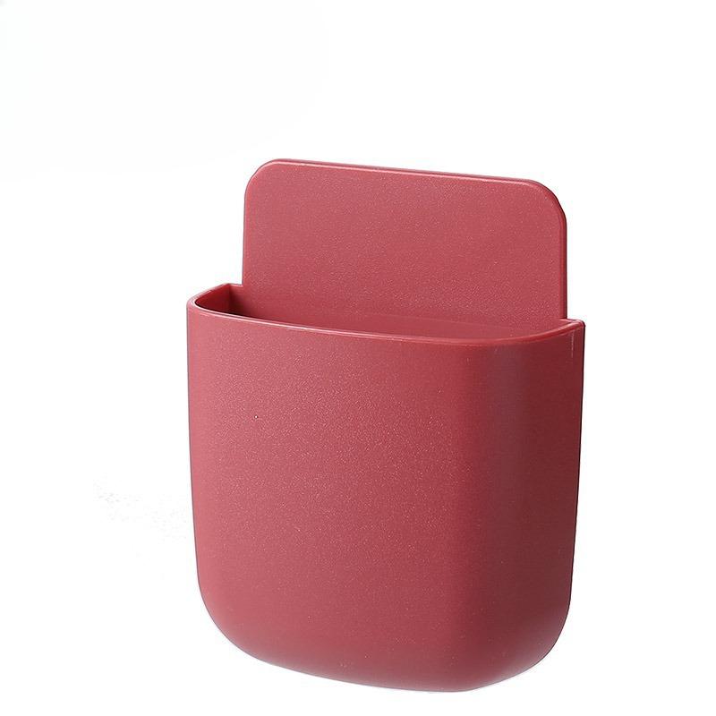 Wall Mounted Storage Box Mobile Phone Holder Stand Storage Organizer with Remote Control Air Conditioner TV Case
