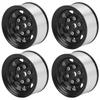 4 Pcs 1.55 Inch RC Wheel Rim Hub Universal RC Wheel Hubs for Axial AX90069 CrawlersBlack