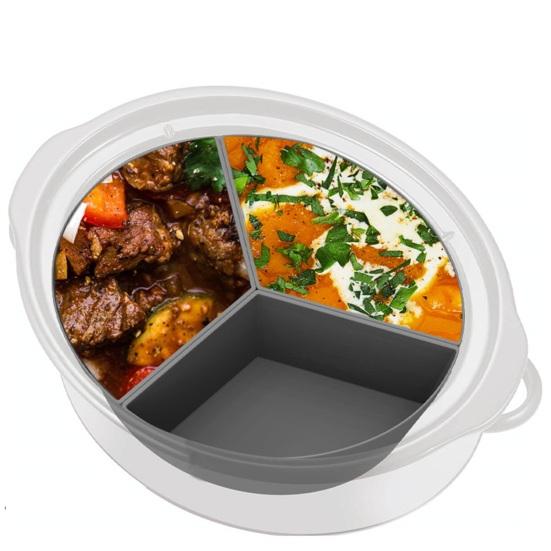 6-Quart Slow Cooker Liner Multiple Grids Leakproof Dishwasher Safe Silicone Slow Cooker Divider Cooking Liner Kitchen Accessories