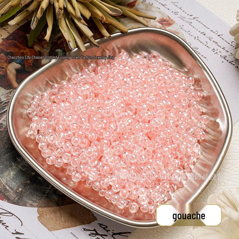 4mm Gold-Revealing Glass Rice Beads for DIY Jewelry: Bracelets, Necklaces, Hairpins, Tassels