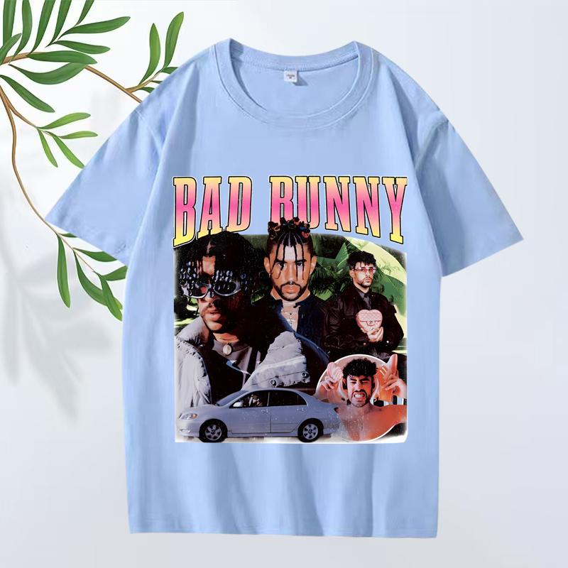 Bad Bunny Classic T Shirt 2025 New Unisex s Women Oversized 100 Cotton Streetwear Short Sleeve Summer Print Graphics Unisex Tops