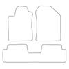 [Blm]To013 Black - Set Of Velour Floor Mats To Fit Toyota Corolla Verso 2004-2008 - Black Trim