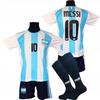 MESSI ARGENTINA Football Kit - Size 134 + Shin Guards