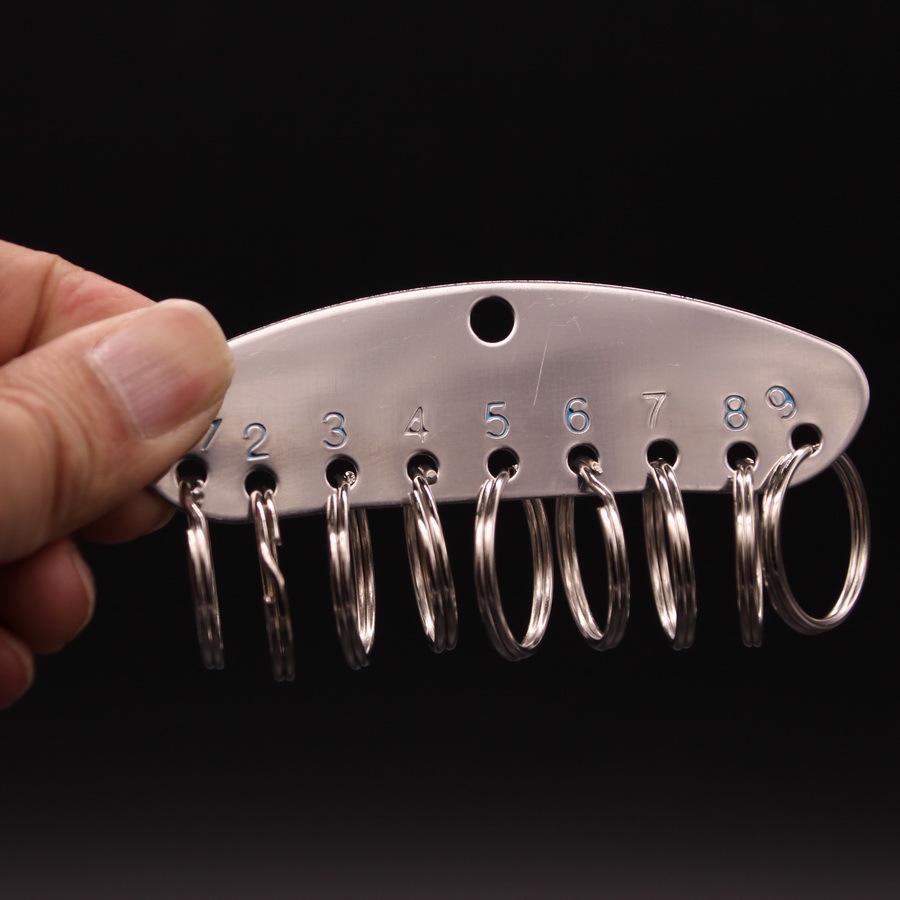 Stalowy Organizer na Klucze z Tablicą do Pisania, Brelokami do Kluczy i Żelaznym Pierścieniem